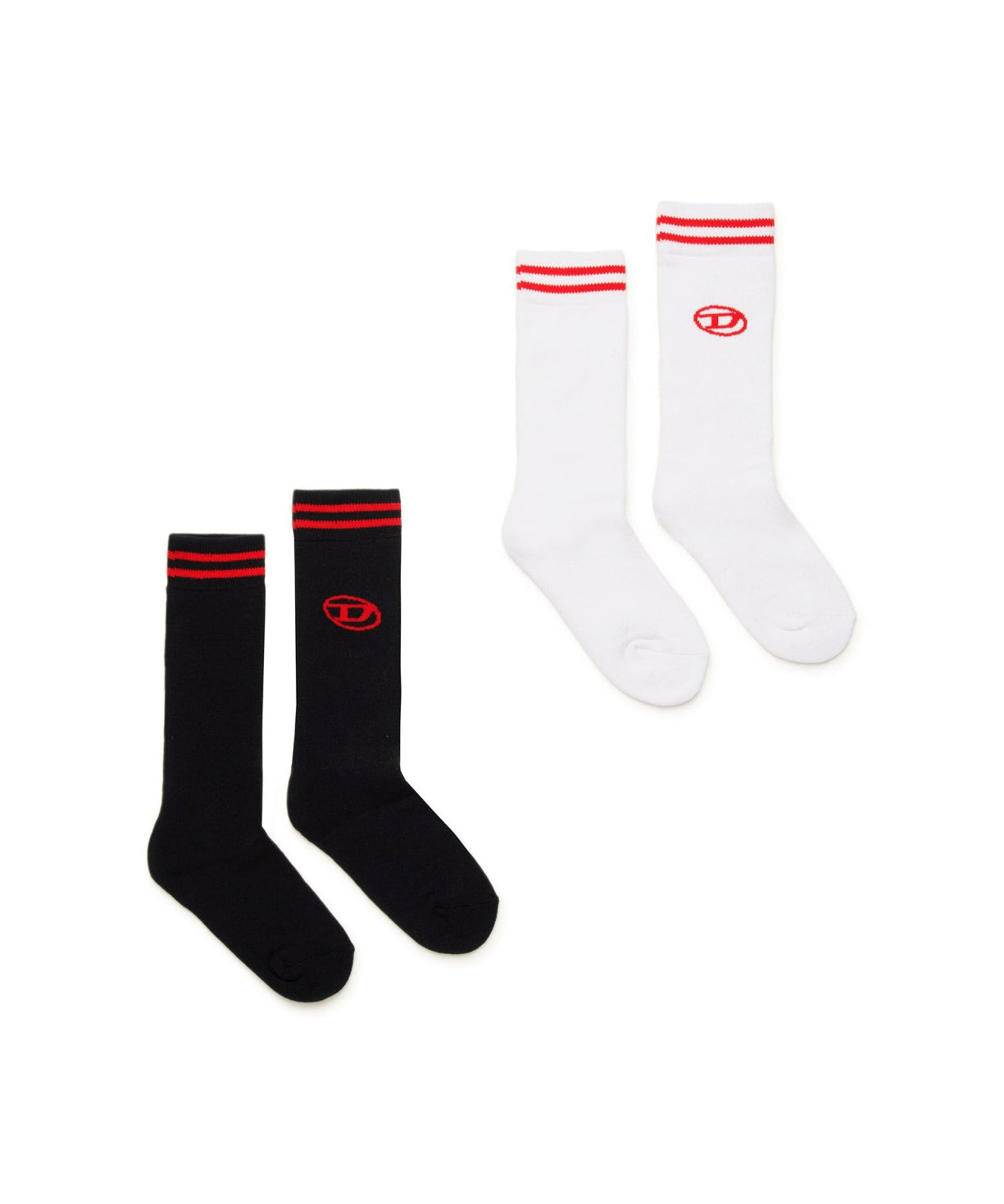 Diesel Kids Set Calzini Neri/Rossi per Bambini