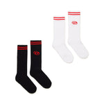Diesel Kids Set Calzini Neri/Rossi per Bambini