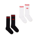 Diesel Kids Set Calzini Neri/Rossi per Bambini