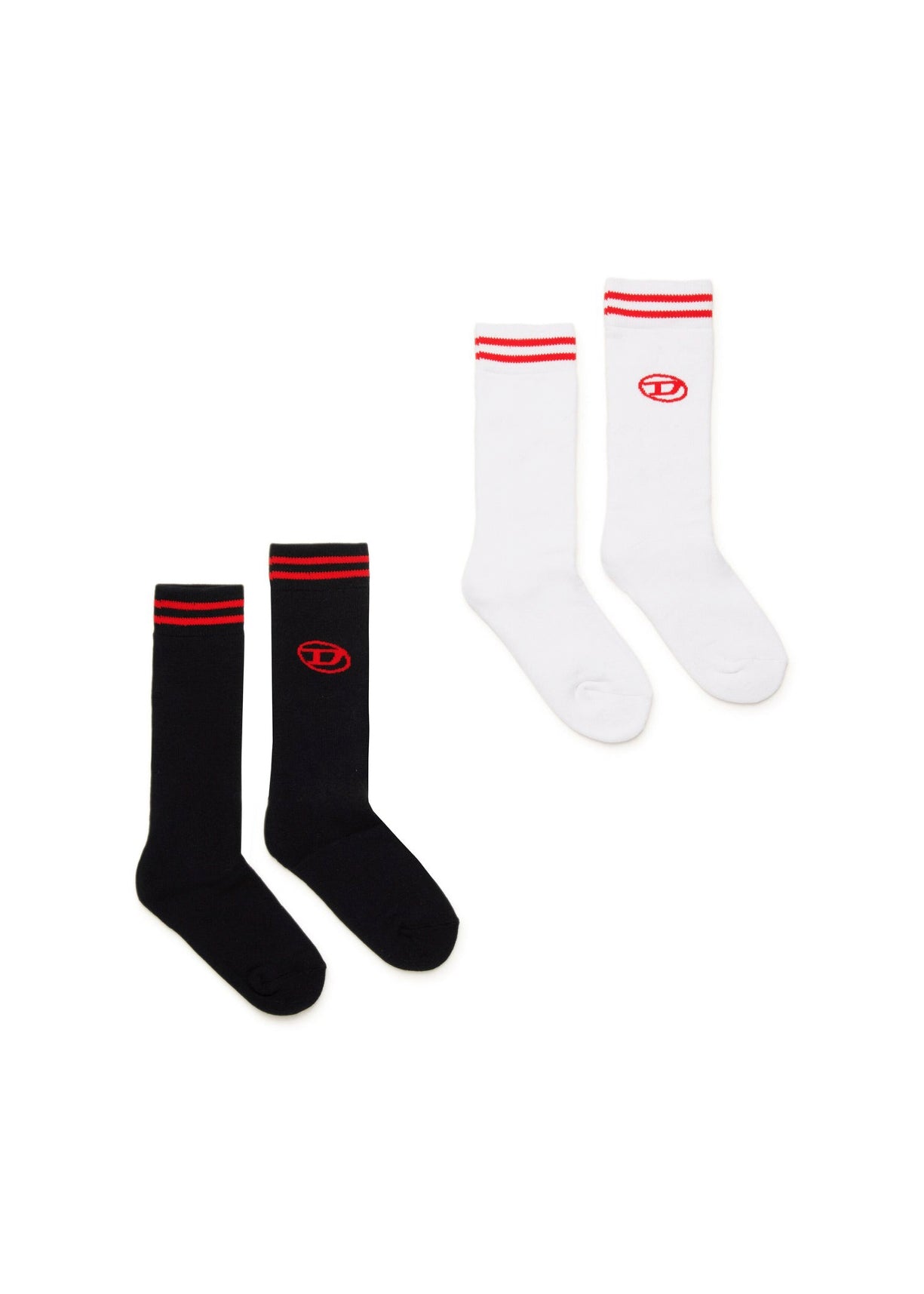Diesel Kids Set Calzini Neri/Rossi per Bambini
