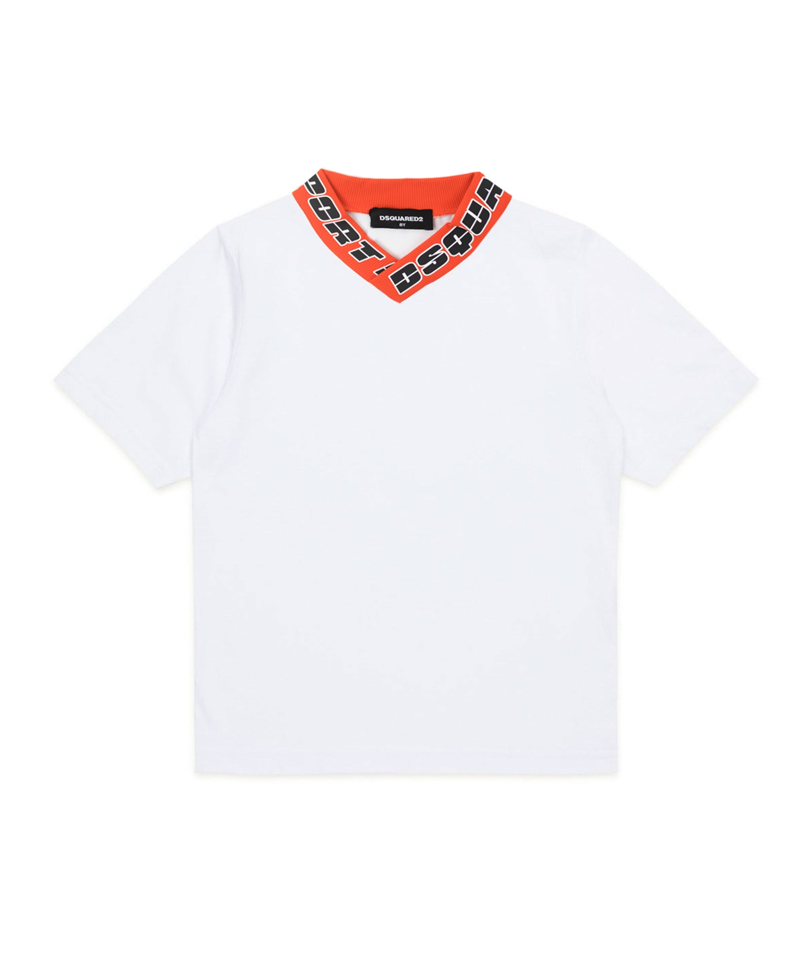 Dsquared2 Kids T-shirt Bianca/Arancione Sport EDTN per Bambini