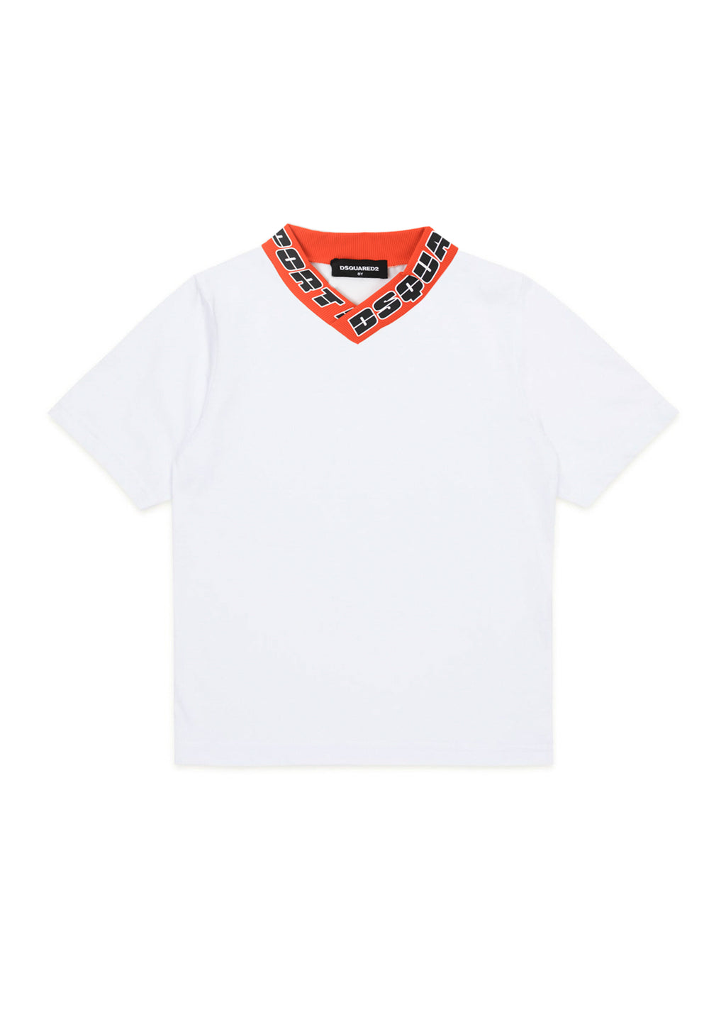Dsquared2 Kids T-shirt Bianca/Arancione Sport EDTN per Bambini