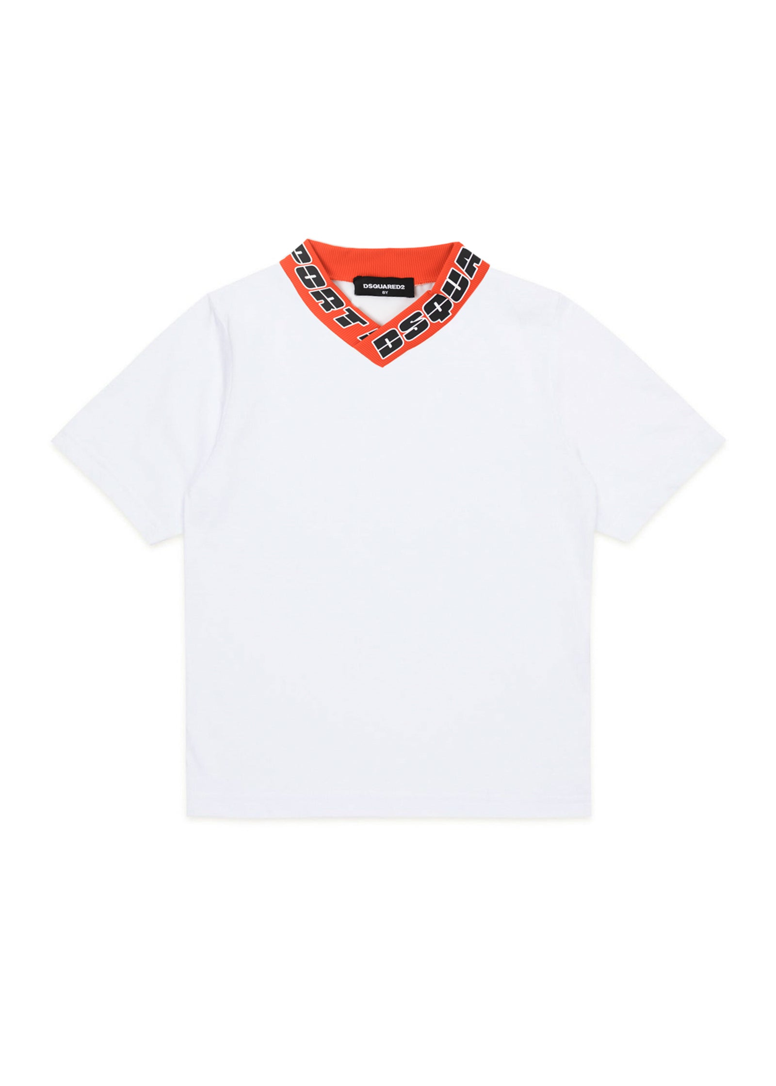 Dsquared2 Kids T-shirt Bianca/Arancione Sport EDTN per Bambini