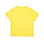 Diesel Kids T-shirt Gialla con Ricamo Oval D per Bambine (retro)