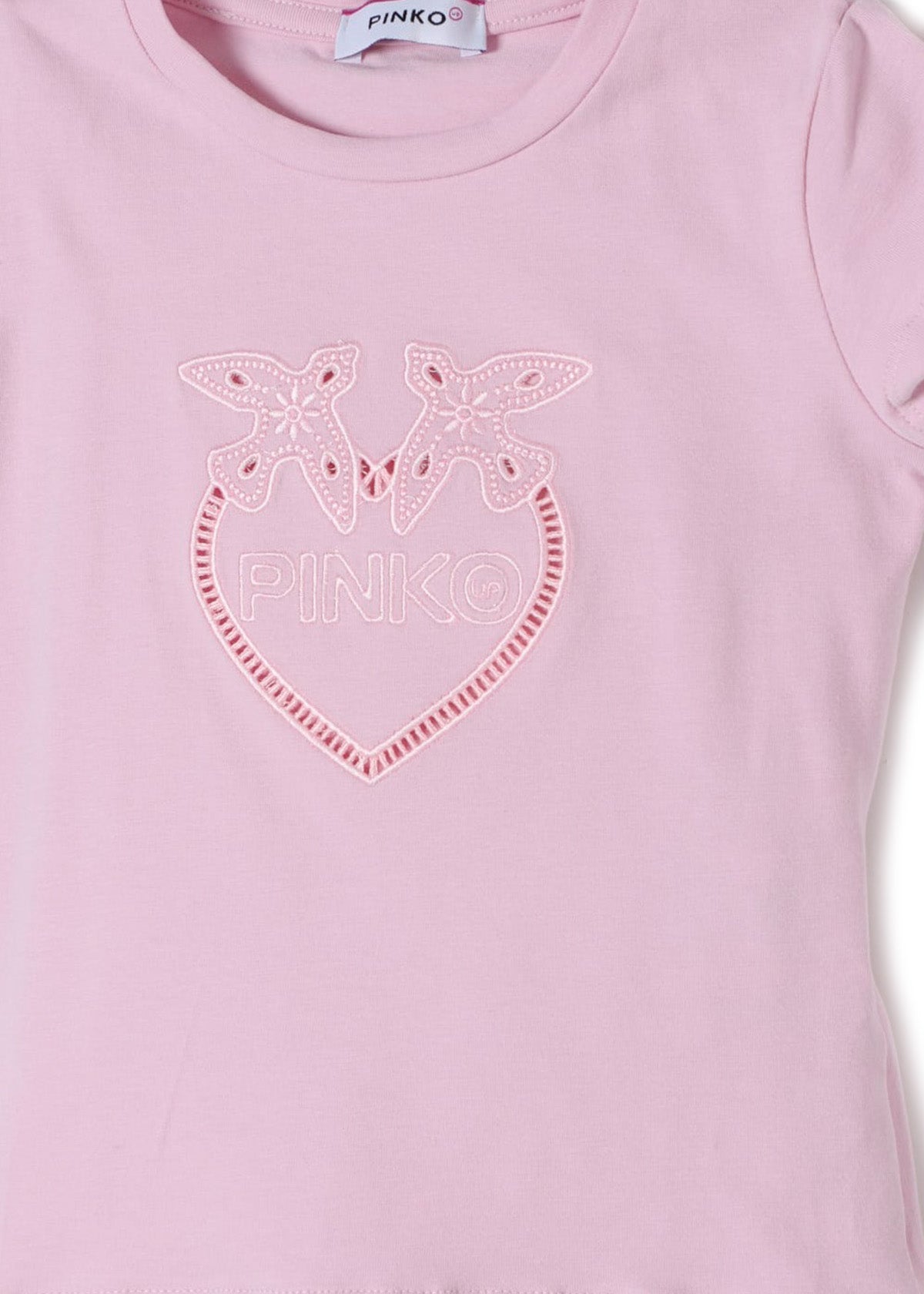 Pinko Kids T-shirt Rosa con Logo Love Birds