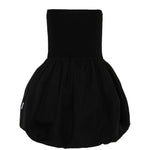 Palm Angels Kids Abito Nero con Logo per Bambine