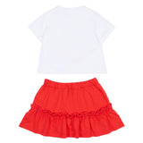 Moschino Kids Completo T-shirt con Stampa Gonna con Stampa per Bambine