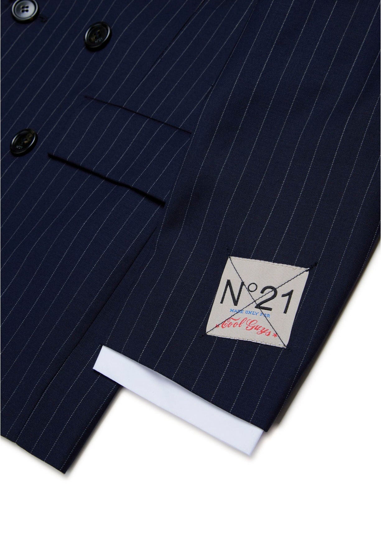 N°21 Kids Blazer Blu Gessato per Bambini (dettaglio)