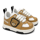 Moschino Kids Sneakers Beige con Logo Teddy per Neonati