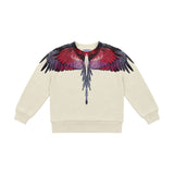 Marcelo Burlon County Kids Felpa ali piumate per Bambini
