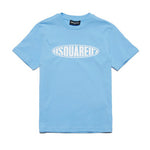 Dsquared2 Kids T-Shirt Celeste con Logo Surf per Bambini