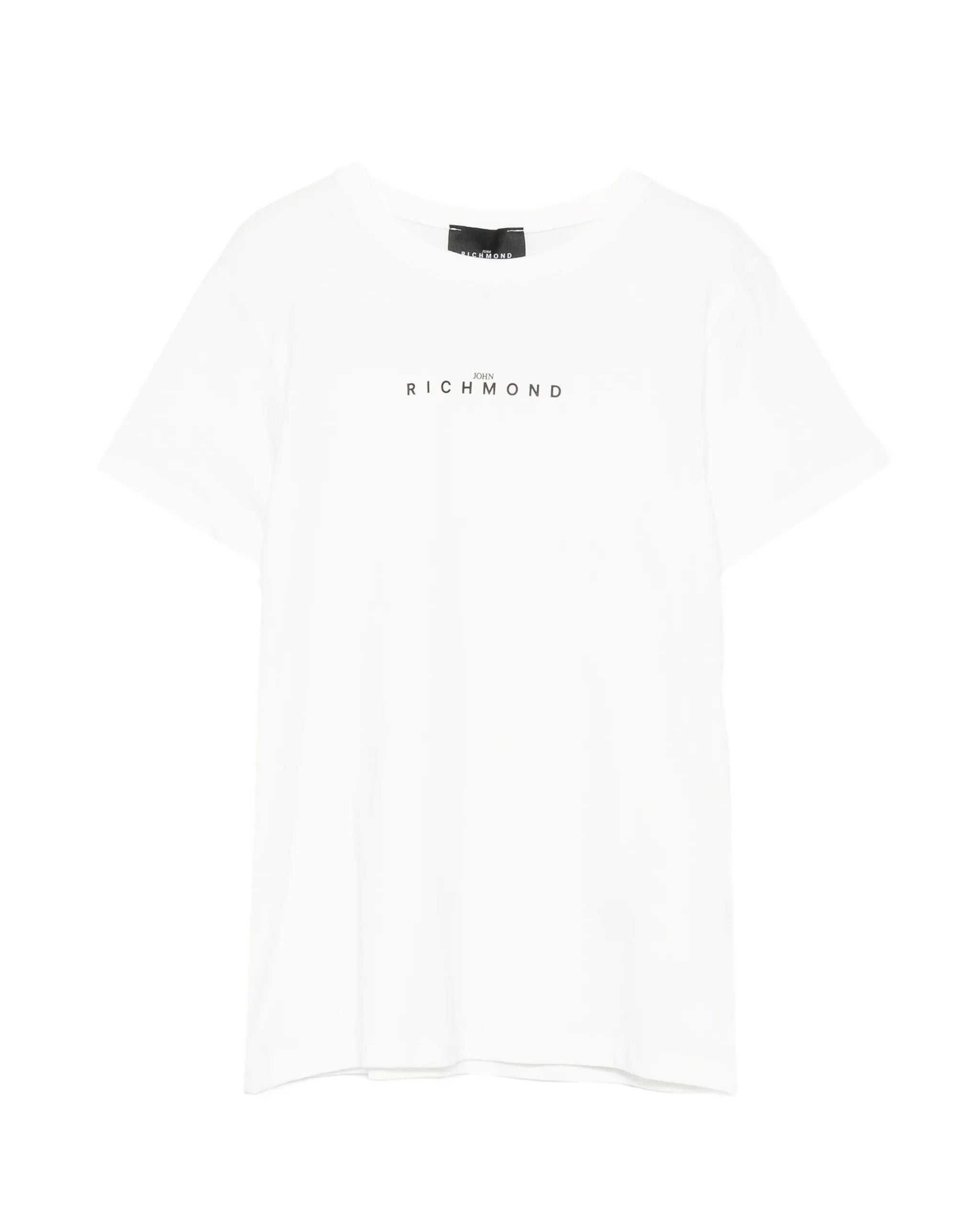 John Richmond Kids T-Shirt Bianco con Logo per Bambini