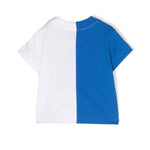 Moschino Kids T-Shirt Blu/Bianca con Stampa Teddy Bear per Neonati (retro)
