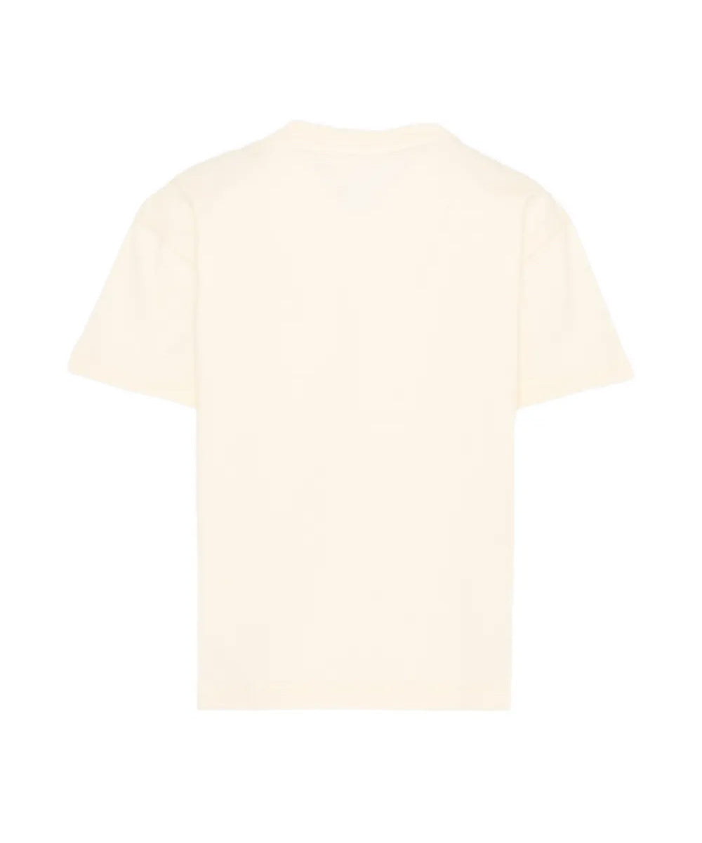 Palm Angels Kids T-Shirt Bianco con Stampa Teddy per Bambini