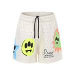 Barrow Kids Short Crema con Stampa e Strass per Bambine