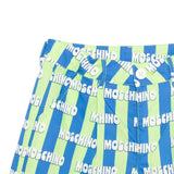 Moschino Kids Completo Camicia+Bermuda Verde/Blu per Bambini