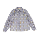 Elisabetta Franchi La Mia Bambina Camicia Lilla All-Over per Bambine