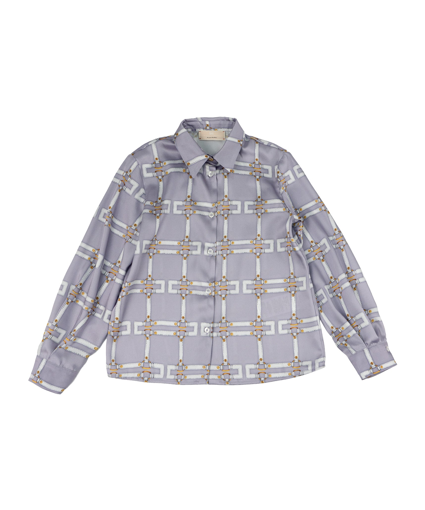 Elisabetta Franchi La Mia Bambina Camicia Lilla All-Over per Bambine