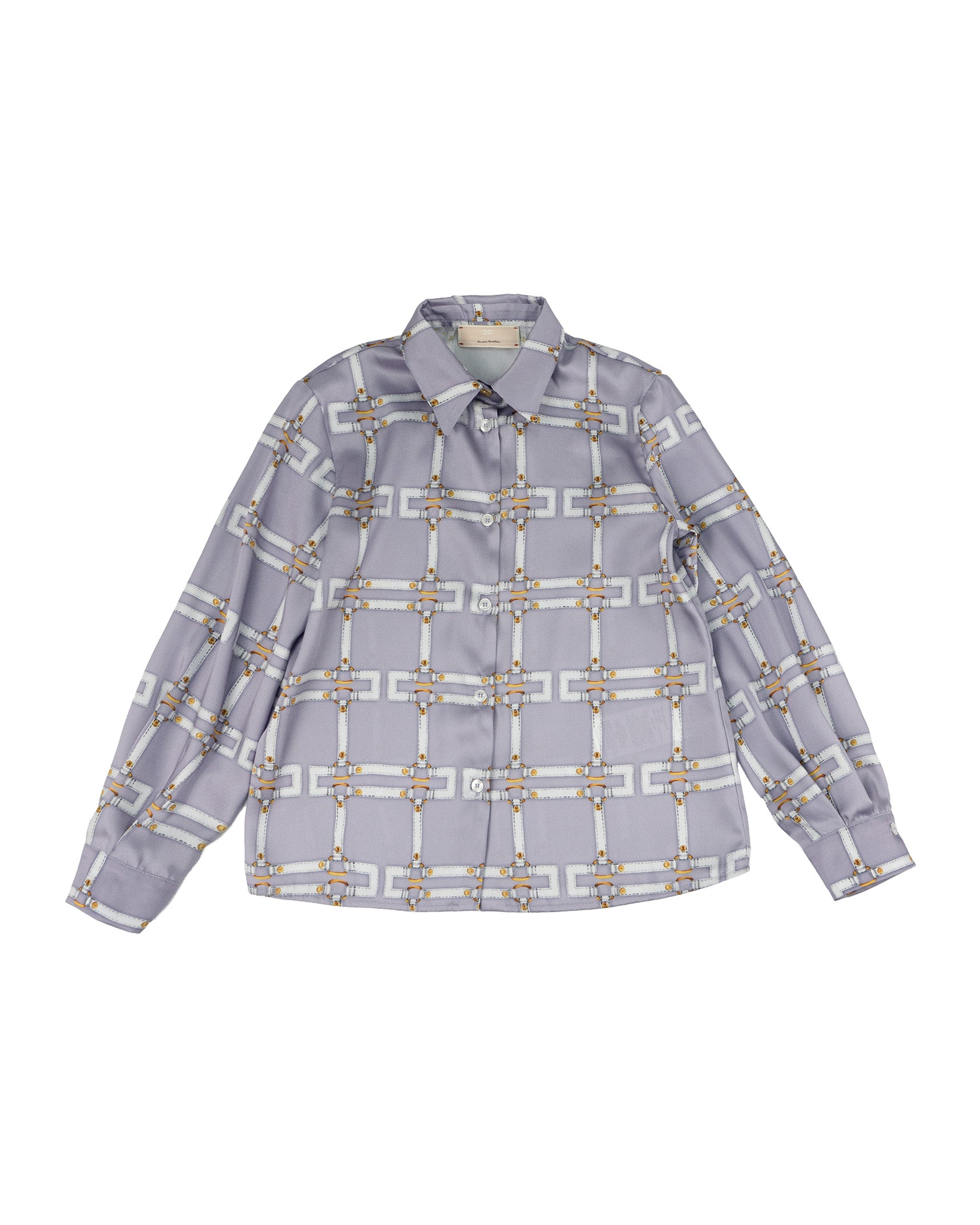 Elisabetta Franchi La Mia Bambina Camicia Lilla All-Over per Bambine