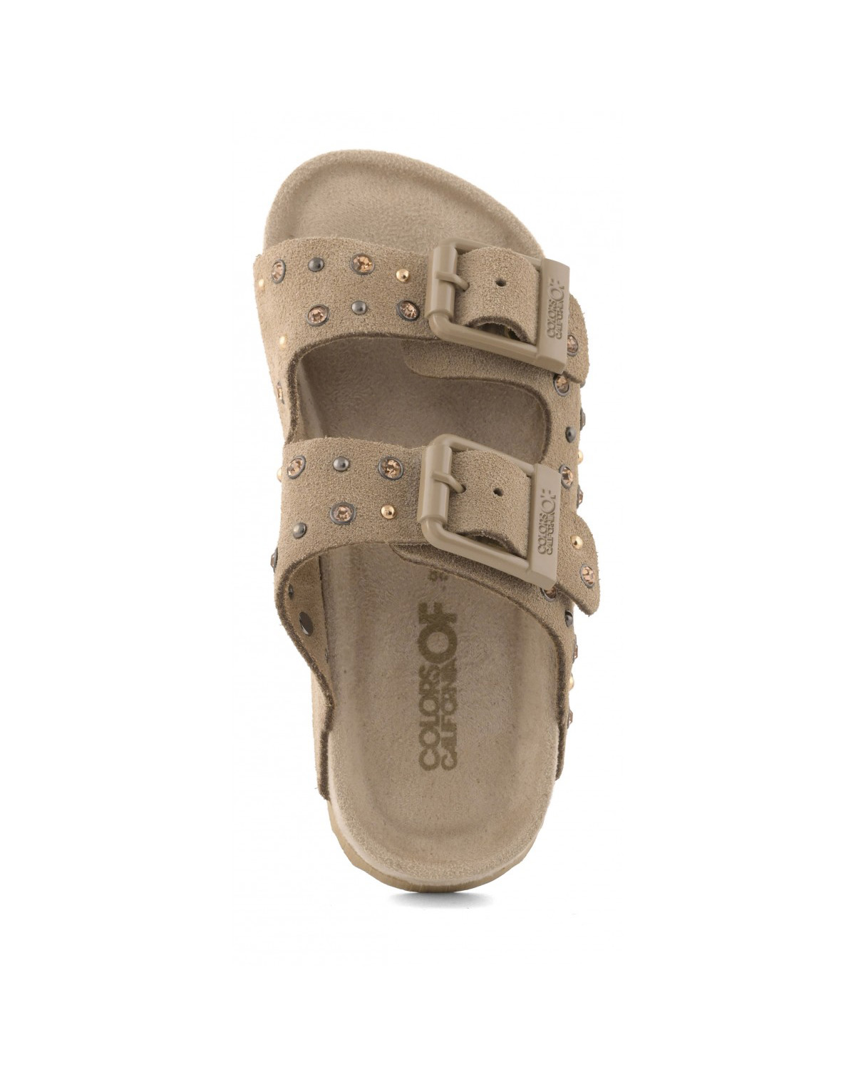 Colors of California Kids Sandalo Fango Scamosciato Doppia Fascia per Bambini