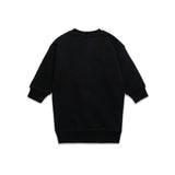 Dsquared2 Kids Abito in Felpa Nero con Stampa ICON per Neonate (retro)