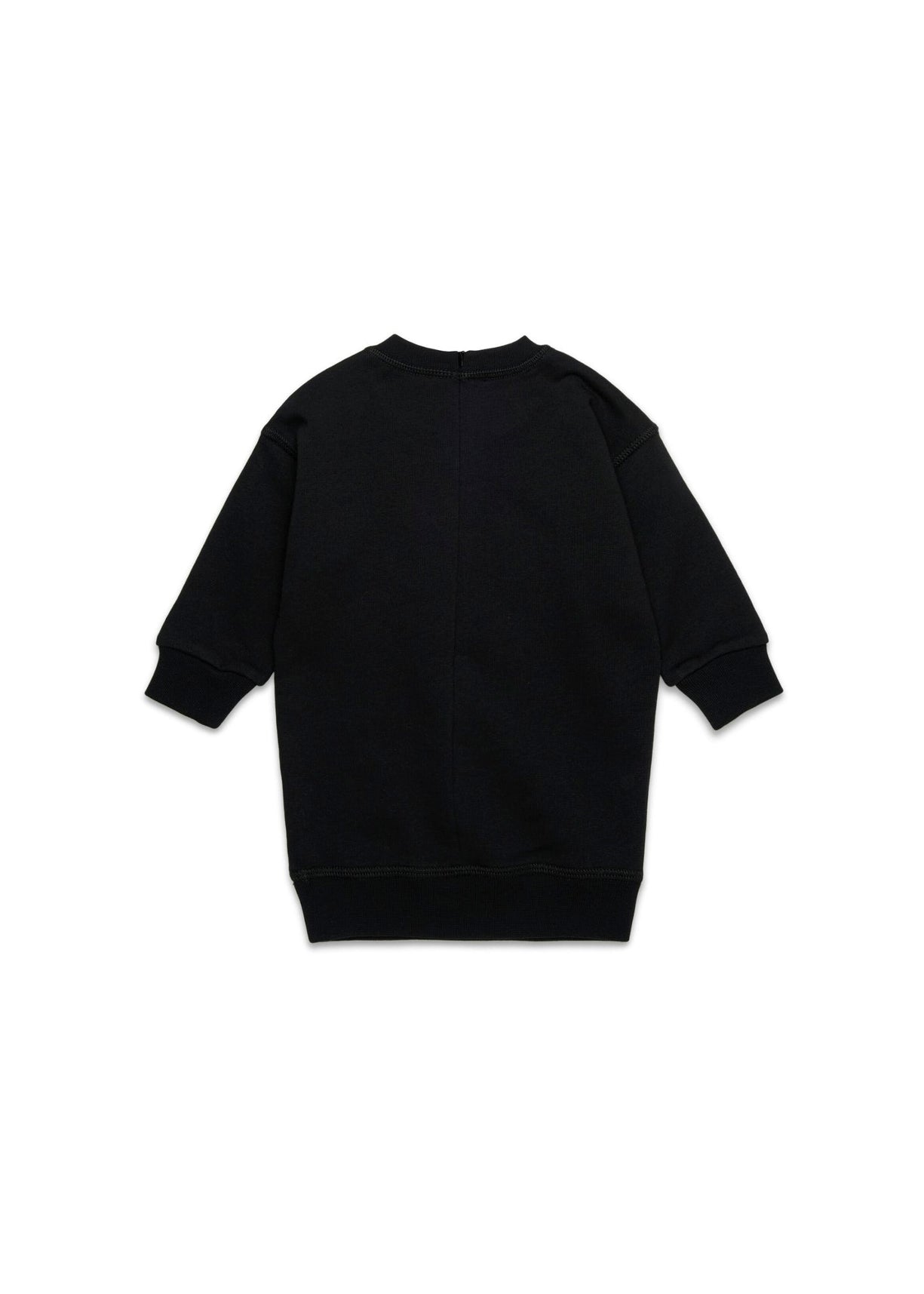 Dsquared2 Kids Abito in Felpa Nero con Stampa ICON per Neonate (retro)