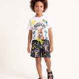 Barrow Kids Costume Short Nero Fantasia All-Over per Bambini