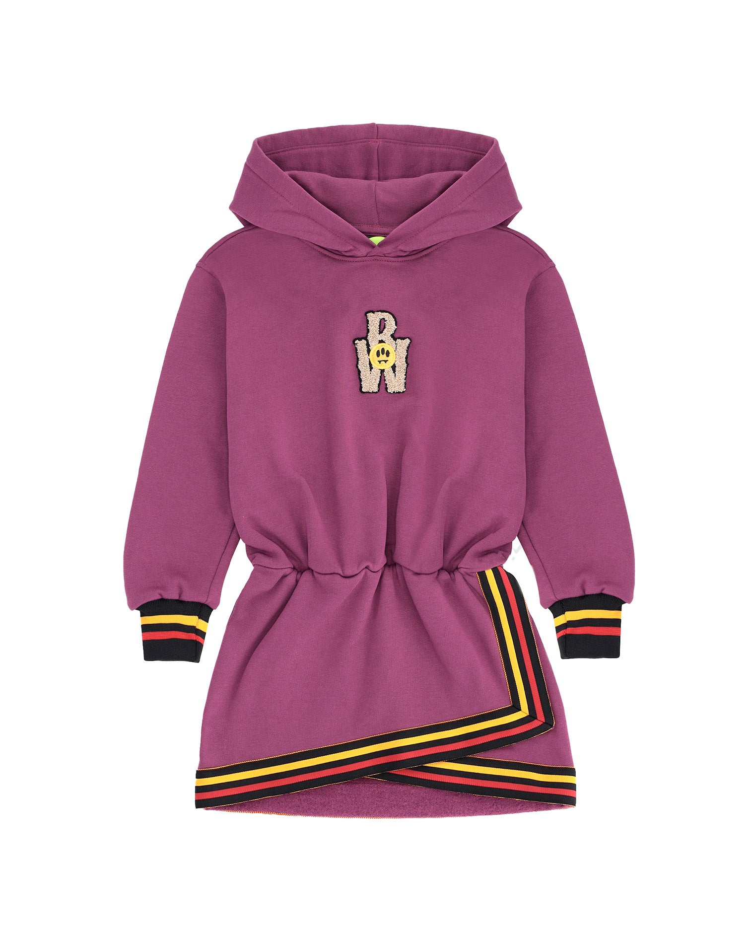 Barrow Kids Abito con Cappuccio Amaranto per Bambine