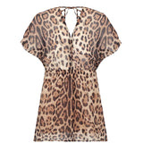 4Giveness Kids Copricostume Caftano Leopardato per Bambine