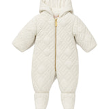 Elisabetta Franchi La Mia Bambina Jumpsuit Trapuntato Avorio per Neonate