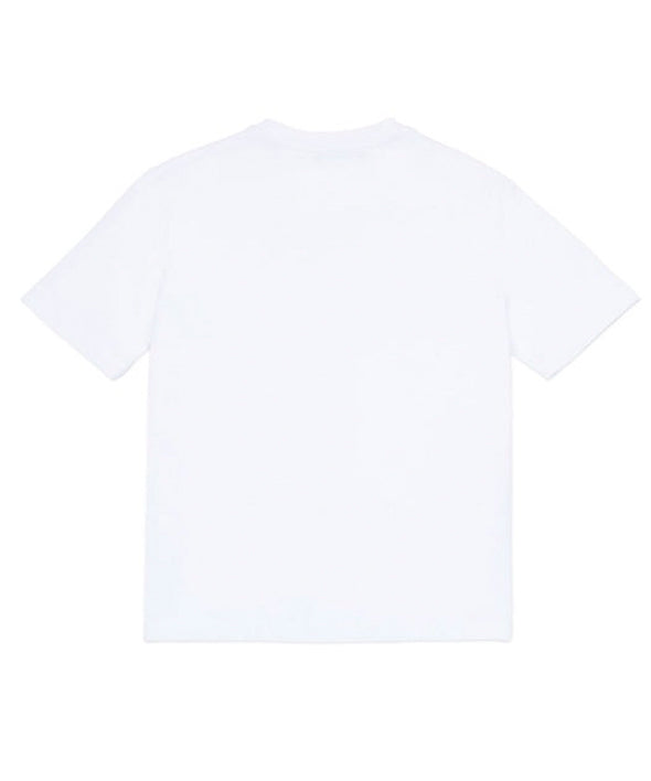 Dsquared2 Kids T-shirt  Bianca con Logo Fluo Speed per Bambini