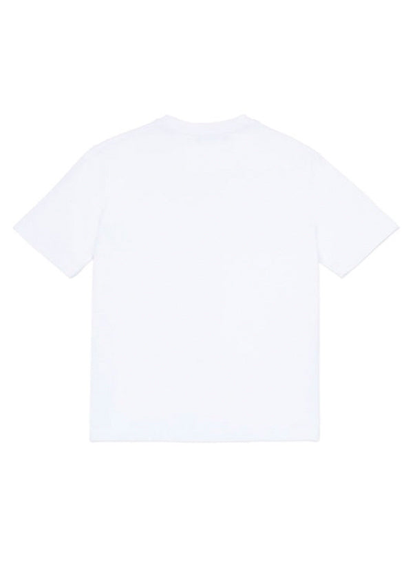 Dsquared2 Kids T-shirt  Bianca con Logo Fluo Speed per Bambini