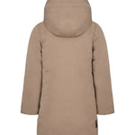 SUNS Kids Giubbotto Lungo Beige con Cappuccio Regolabile per Bambine: