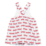 Moschino Kids Abito Celeste con Stampa All-Over per Neonate