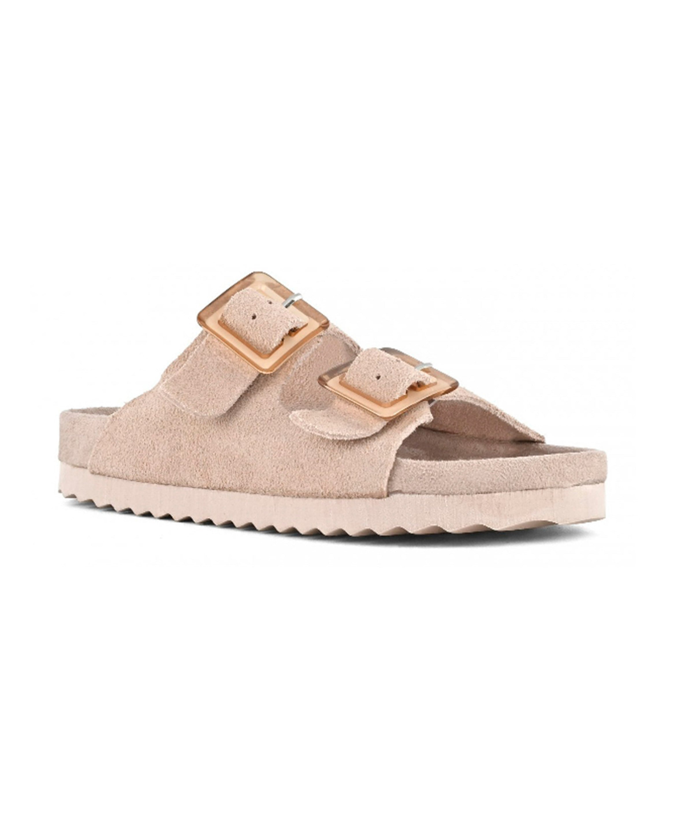 Colors of California Sandalo Rosa Scamosciato Doppia Fascia per Bambini