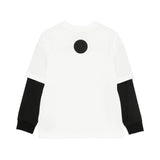 Yes London Kids T-Shirt Maniche Doppie Lunghe Bicolore per Bambini