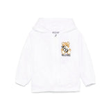 Moschino Kids Giubbino a Vento Bianco con Stampa Toy per Neonati
