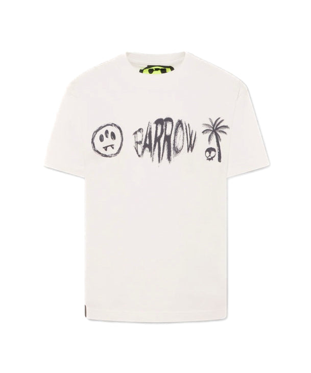 Barrow Kids T-shirt Bianca con Stampa Logo per Bambini