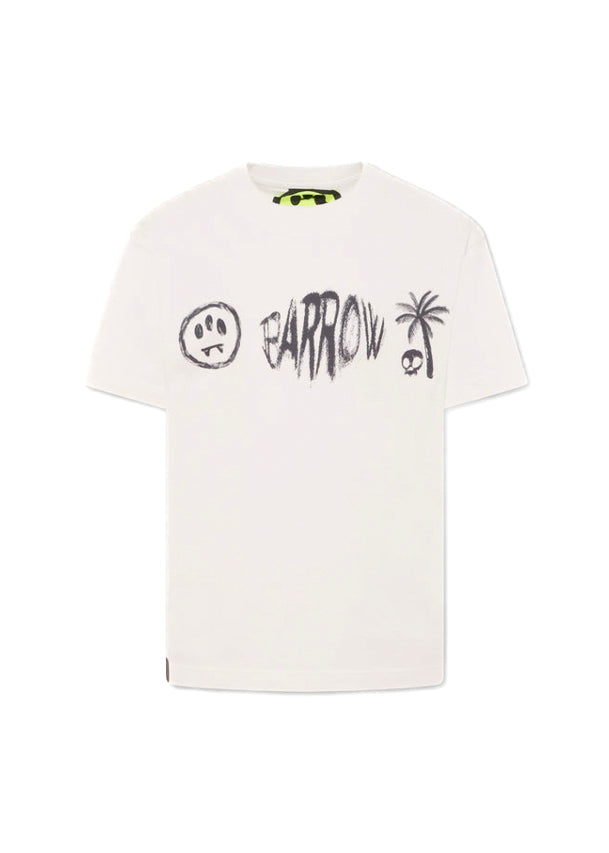 Barrow Kids T-shirt Bianca con Stampa Logo per Bambini