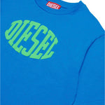 Diesel Kids T-shirt Celeste Puffy Print per Bambini
