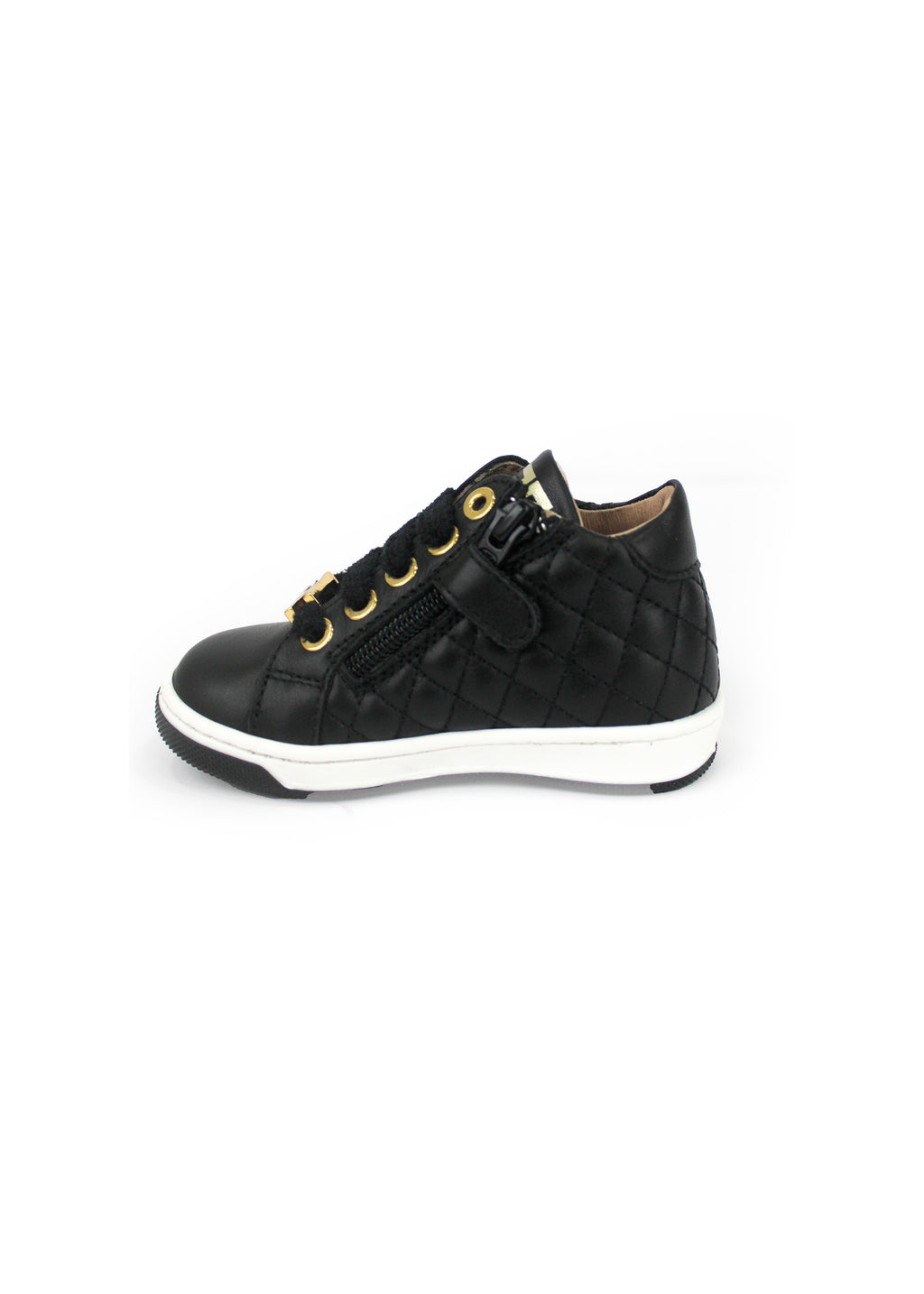 Elisabetta Franchi La Mia Bambina Sneakers Nere Trapuntate per Neonate