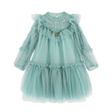 Angel's Face Kids Abito Verde in Tulle per Bambine