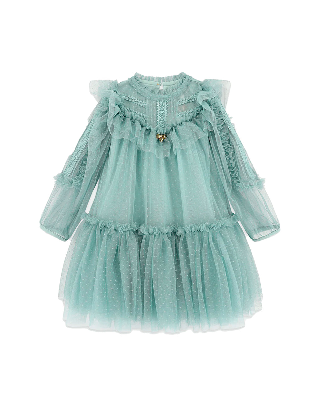 Angel's Face Kids Abito Verde in Tulle per Bambine