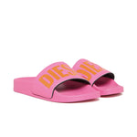Diesel Kids Ciabatta Fucsia con Logo Arancione per Bambine
