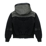 YES LONDON Giubbino Nero/Mastice con Cappuccio per Bambini (retro)