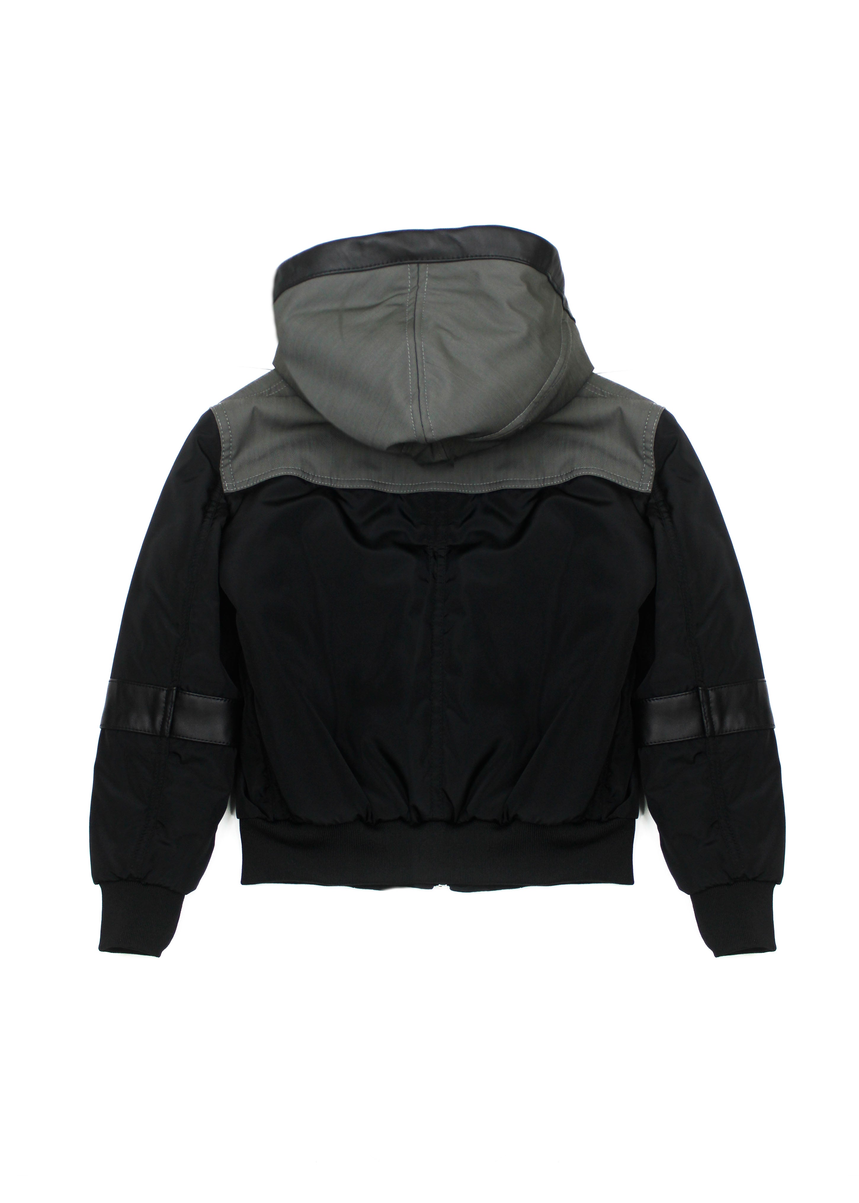 YES LONDON Giubbino Nero/Mastice con Cappuccio per Bambini (retro)