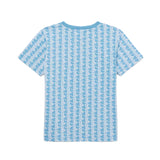 Lacoste Kids T-Shirt Celeste con Stampa All-Over per Bambini