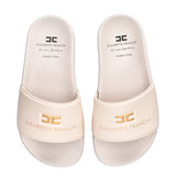 Elisabetta Franchi La Mia Bambina Ciabatte Burro con Logo per Bambine