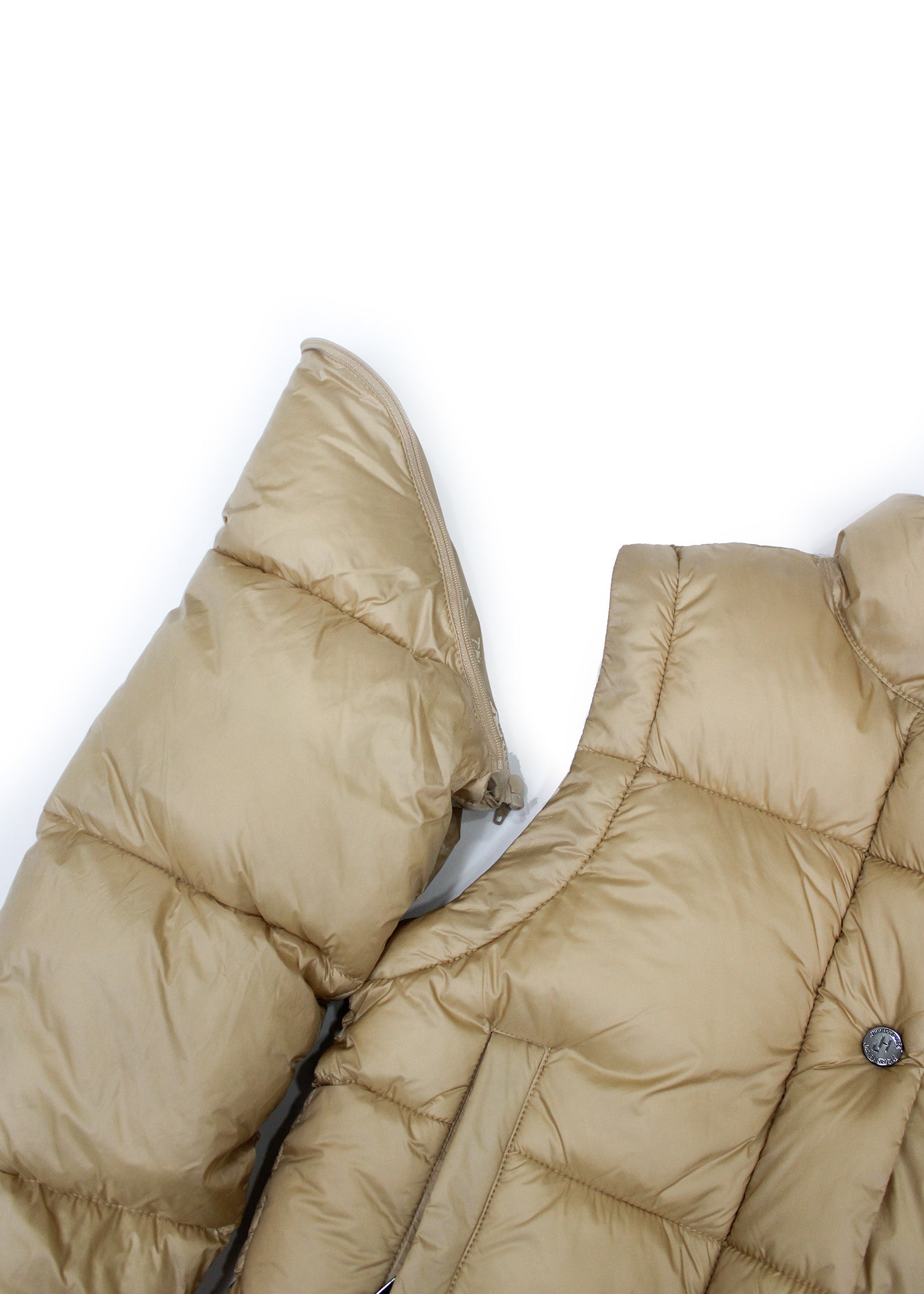Hinnominate Kids Giubbino Nocciola con Maniche a Zip (dettaglio)