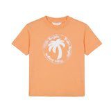 Palm Angels T-Shirt Arancione con Stampa per Bambini